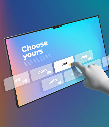 The words CHOOSE YOURS on a tablet
