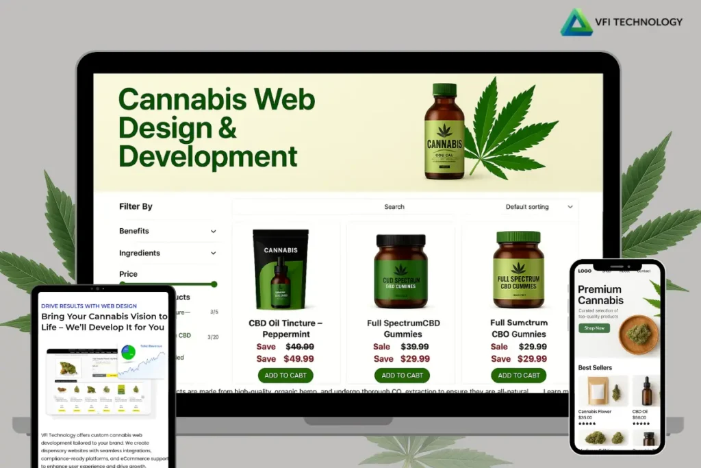 vfitechnology - Cannabis web design & development - layout